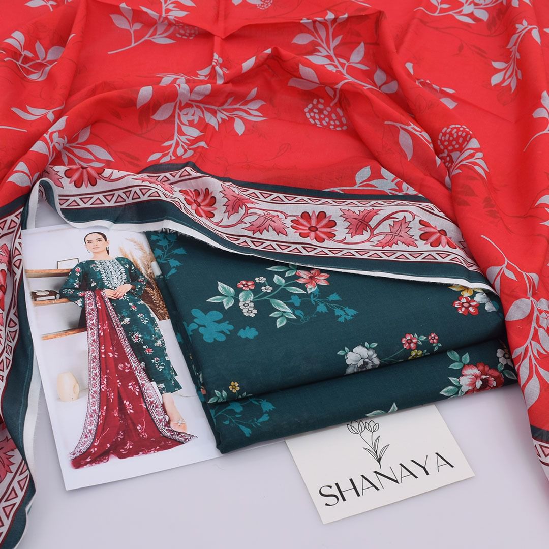 Shanaya Lawn 3-Piece Digital Print Lawn