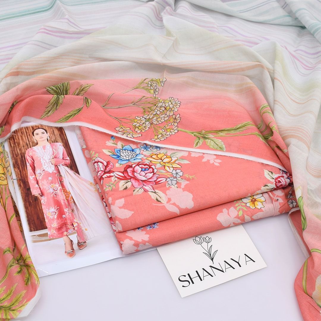 Shanaya Lawn 3-Piece Digital Print Lawn