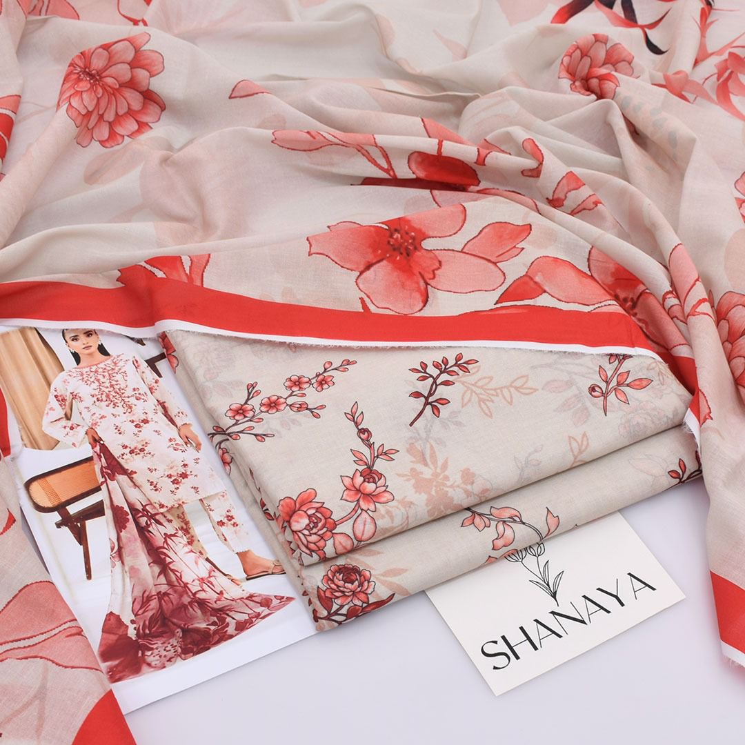 Shanaya Lawn 3-Piece Digital Print Lawn