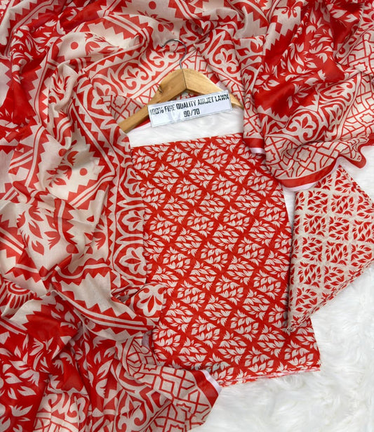 Premium Digital Printed Lawn 3PC Suit – Summer Collection 2026