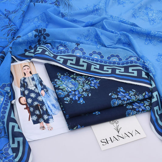 Shanaya Lawn 3-Piece Digital Print Lawn