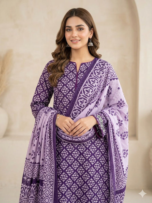 Premium Digital Printed Lawn 3PC Suit – Summer Collection 2026