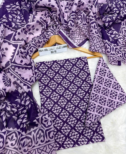 Premium Digital Printed Lawn 3PC Suit – Summer Collection 2026