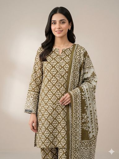Premium Digital Printed Lawn 3PC Suit – Summer Collection 2026