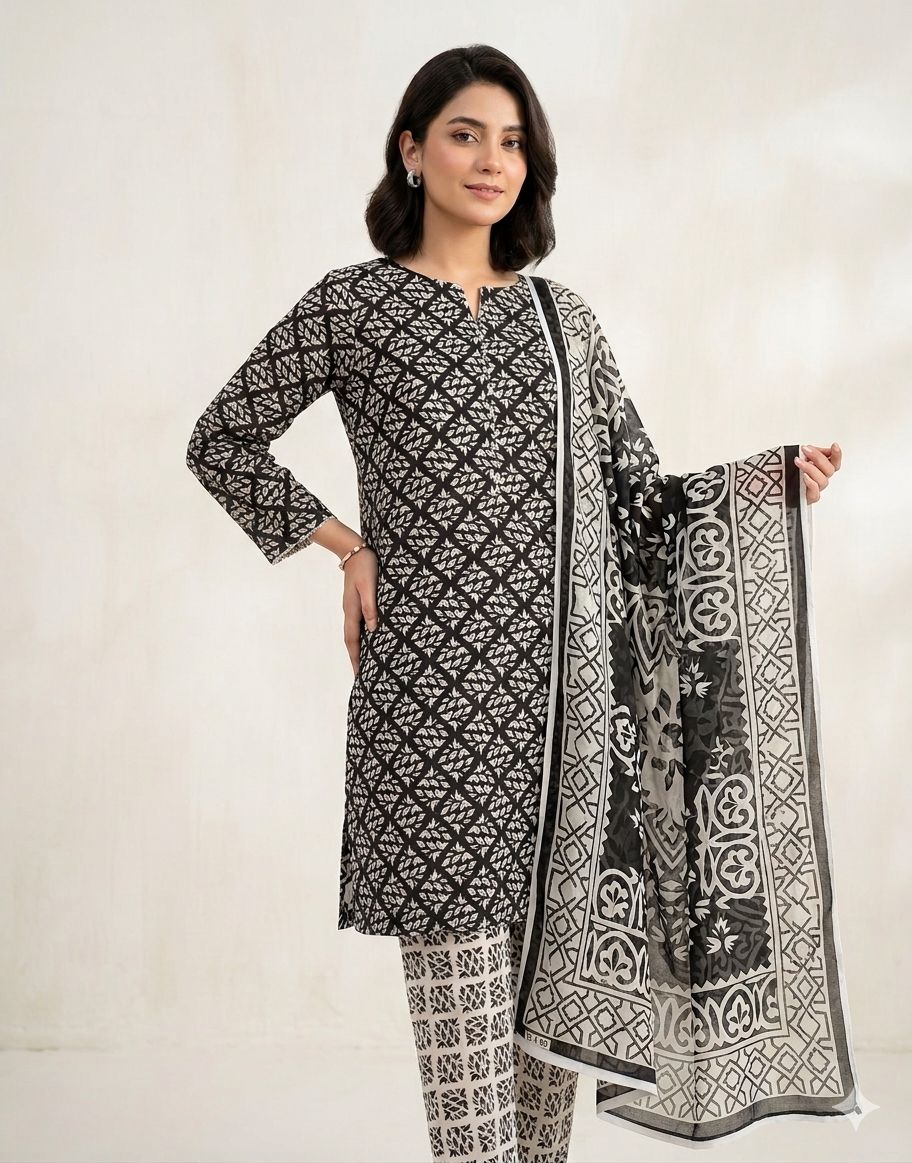 Premium Digital Printed Lawn 3PC Suit – Summer Collection 2026