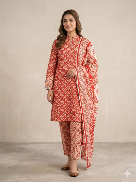 Premium Digital Printed Lawn 3PC Suit – Summer Collection 2026