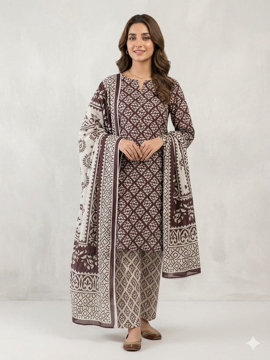 Premium Digital Printed Lawn 3PC Suit – Summer Collection 2026